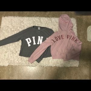 2 Victorias Secret sweatshirts size XS